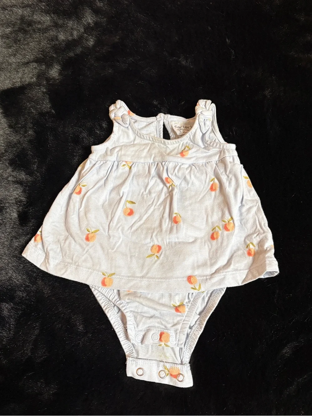 Carter's Light Blue Peach Print Cotton One-Piece